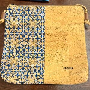 Crossbody Blue and Tan Patterned Women's Bag